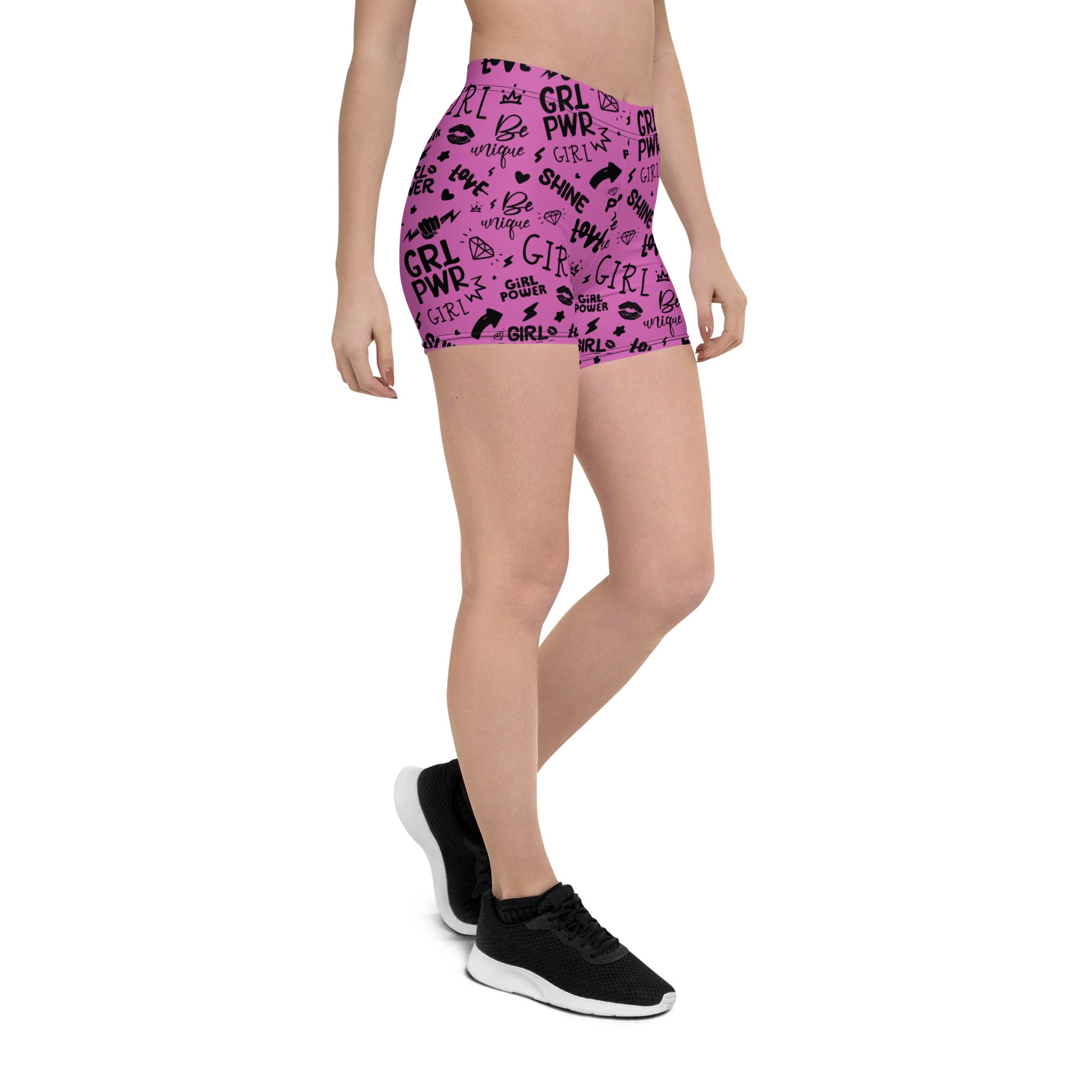 SHE REBEL - Pink Girl Power Shorts